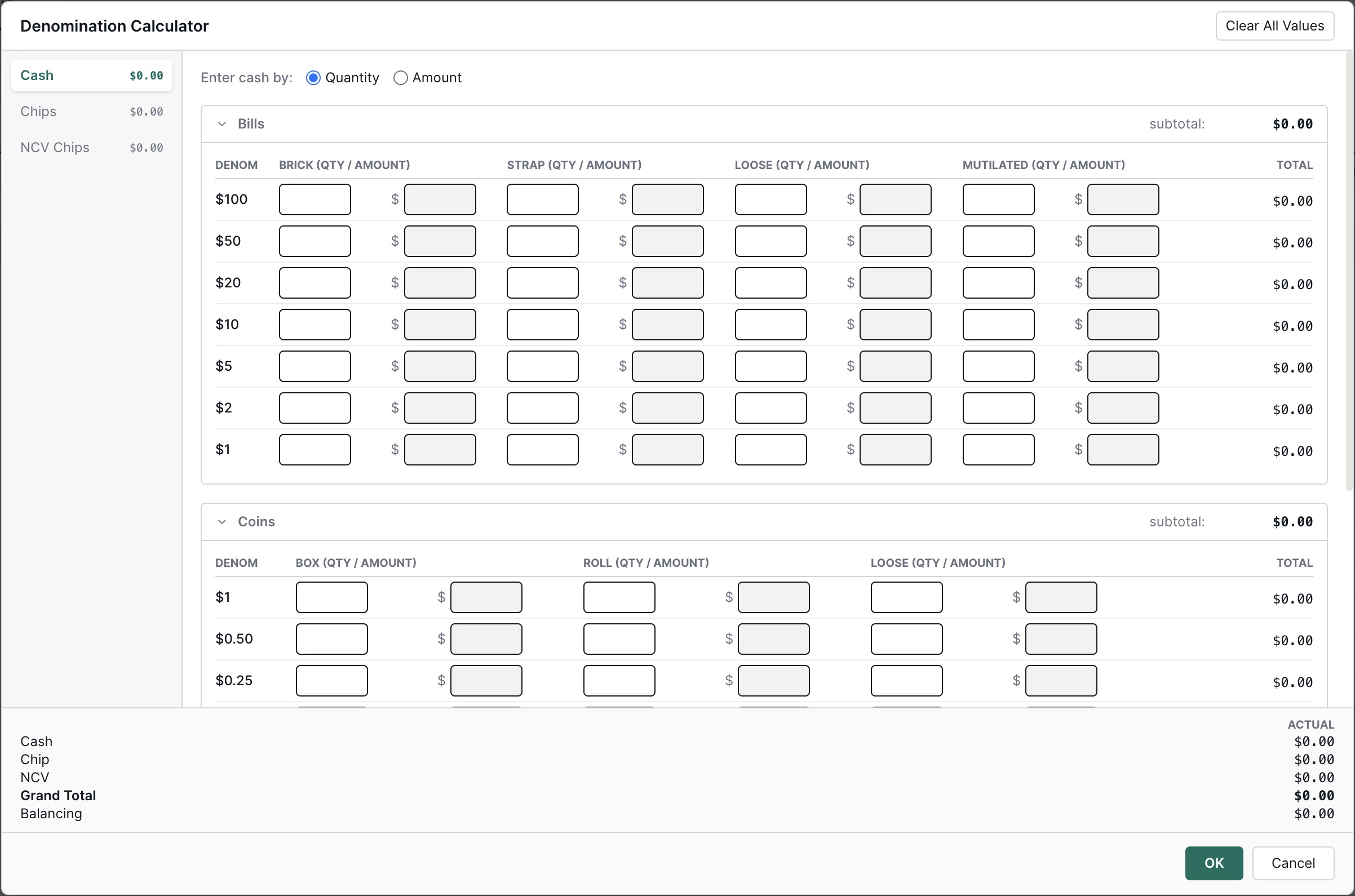 Denom calculator screenshot